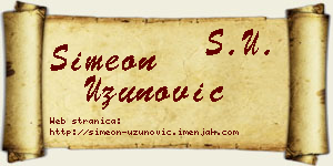 Simeon Uzunović vizit kartica